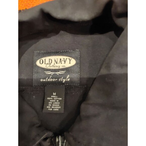 OLD NAVY OUTDOOR STYLE MOD MEN'S TAILORED BLACK CANVAS JACKET. SIZE MEDIUM - Picture 10 of 10